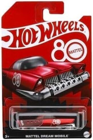 Hot Wheels Mattel Dream Mobile 80th Anniversary Collector's Edition 6 - Packing ، Retro - Futuristic 1:64 Die - Bict Cars ، Ages 3+ in Saudi Arabia
