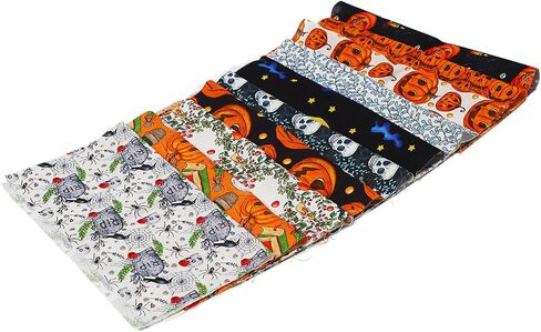 10pcs Halloween Print DIY patchwork skull skull pumpkin ghost cotton sets in Saudi Arabia