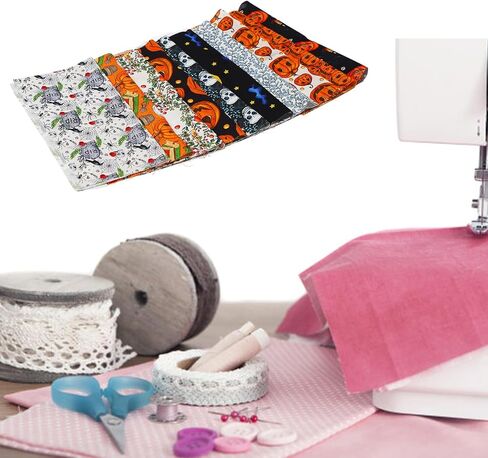 10pcs Halloween Print DIY patchwork skull skull pumpkin ghost cotton sets in Saudi Arabia