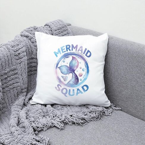 Superdant 4 PCs Little Mermaid Squad Heat Transfer Stickers Blue Fish Tail-On Transfers ملصقات بلاستيكية وضعت ملابس الملابس على شحوم لأكياس القماش الفتاة جاكيتات DIY Crafts 25x18cm in Saudi Arabia