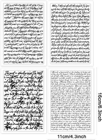 PH Pandahall 4 أنماط الكلمات الخلفية ختم واضحة ، موضوع النمو ، ختم دخرات ، ختم ، ختم ، ختم ، ختم ، ختم ، حرارة ، طوابع حرفية لصنع البطاقات DIY ، وصنع الكوكب ، الألبوم ، الألبوم ، الألبوم in Saudi Arabia