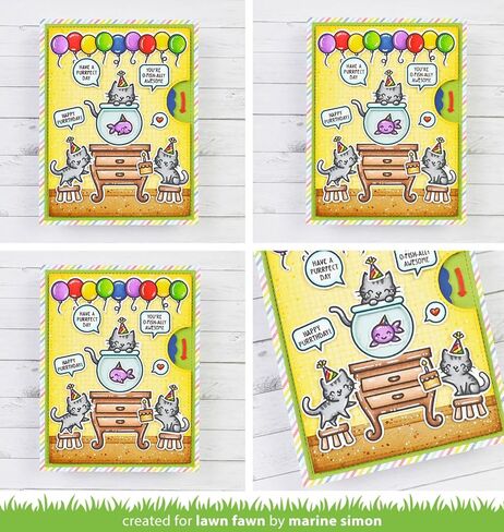 Lawn Fawn Keep on Swimming Add-on 3"x4" Clear Stamp Set, Coordinating Dies and Stencil, 3 Item Bundle in Saudi Arabia