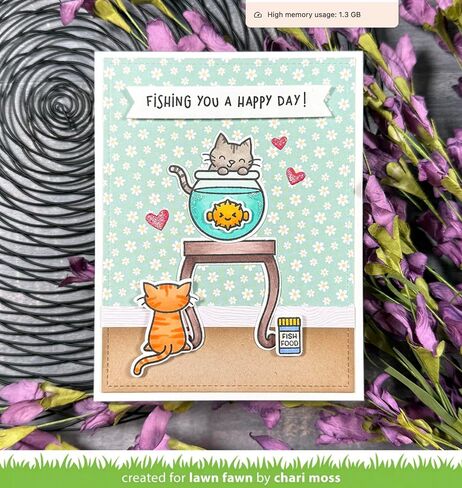 Lawn Fawn Keep on Swimming Add-on 3"x4" Clear Stamp Set, Coordinating Dies and Stencil, 3 Item Bundle in Saudi Arabia