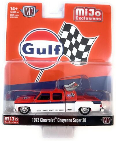 Diecast Model Car متوافق مع آلات M2 1:64 1973 Chevrolet Cheyenne Super 30 Gulf Racing Limited Edition 39000-MJS06 in Saudi Arabia