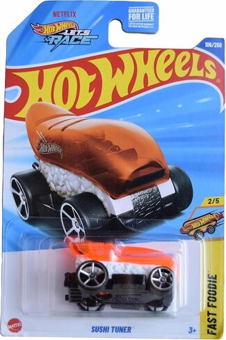 Hot Wheels Sushi Tuner, Fast Foodie 2/5 [Orange/White] 106/250 in Saudi Arabia