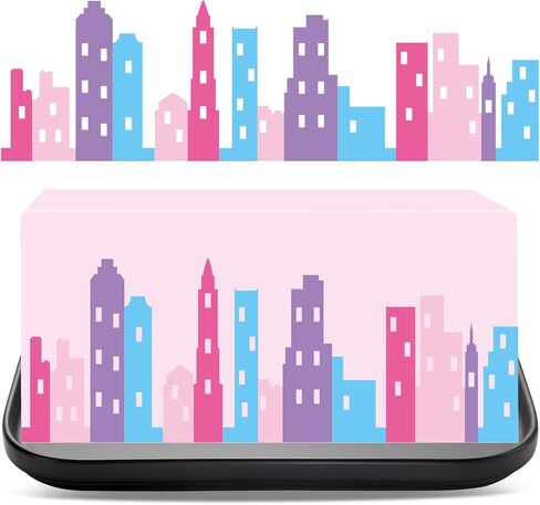 4 Pieces City Cake Border Skyscraper Cake Toppers for Boy and Girls Hero Birthday Party Decoration Favor Stick on or Lay on Building Images Lighted City Backdrop for Cakes Wrap Party Supplie(Black) in Kuwait