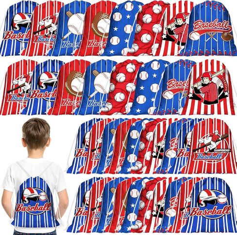 Woanger 24 Pcs Drawstring Softball Baseball Soccer Party Favor Bags Goodie Candy Treat Gift Snack Bags for Team Sport Ball Theme Birthday Party Supplies (Soccer) in Saudi Arabia