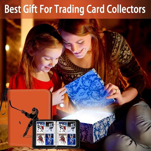 Card Card Binder 400 Pockets ، 4 جيب تداول بطاقة تداول مع 50 من الأكمام ذات الوجهين القابل للإزالة ، 3 حلقة سحاب ألبوم مجموعة PU لمجموعة البطاقات الرياضية in Saudi Arabia
