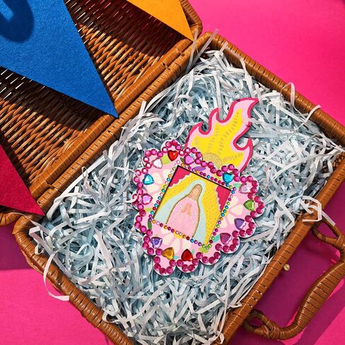 15 مجموعات غير مكتملة القلب الخشبي المقدس إطار Retablo فارغ milagros milagros sacred heart dia de los muertos إطار الصورة in Saudi Arabia