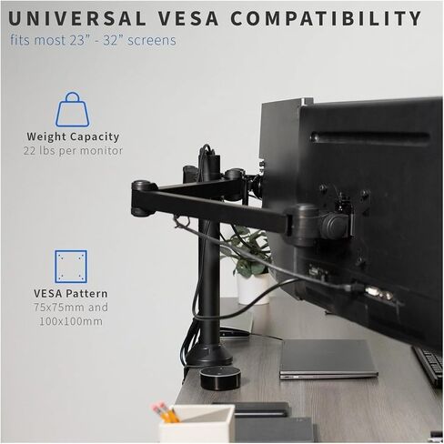 Triple Monitor Desk Mount, Heavy Duty Stand, Computer Screen 32 Inch in Saudi Arabia