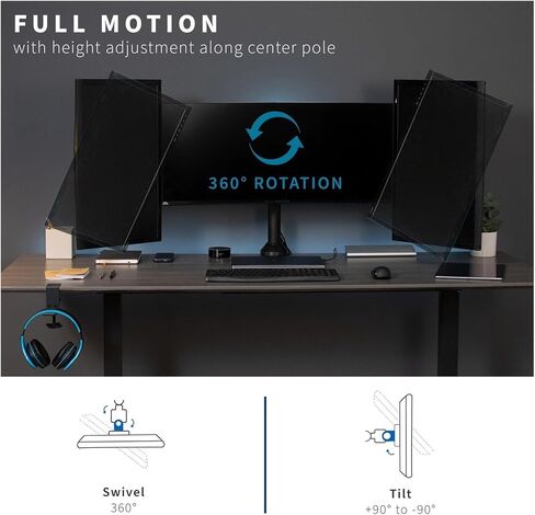 Triple Monitor Desk Mount, Heavy Duty Stand, Computer Screen 32 Inch in Saudi Arabia