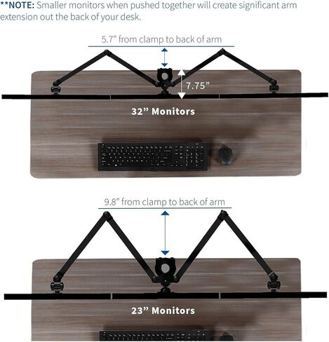 Triple Monitor Desk Mount, Heavy Duty Stand, Computer Screen 32 Inch in Saudi Arabia
