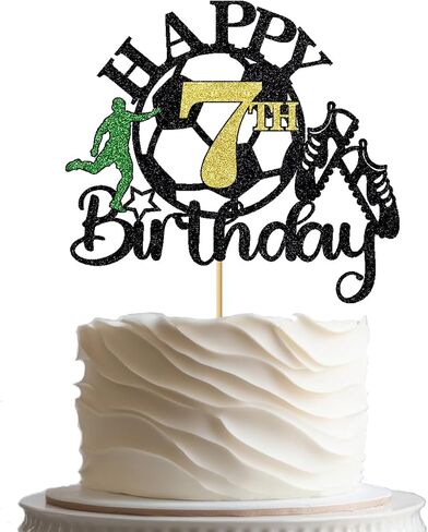 Soccer Happy 9th Birthday Cake Topper,Soccer Players Birthday Sports Theme Cake Decorations，Boys and Girls 9 Years Old Party Supplies in Saudi Arabia