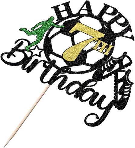 Soccer Happy 9th Birthday Cake Topper,Soccer Players Birthday Sports Theme Cake Decorations，Boys and Girls 9 Years Old Party Supplies in Saudi Arabia