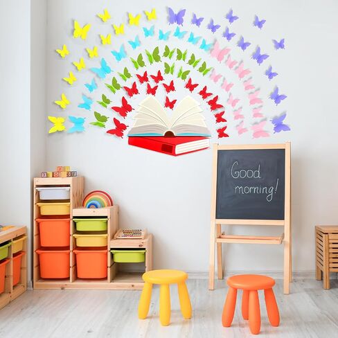 73 Pcs Butterfly Reading Bulletin Board Decorations Set Butterfly Classroom Decor Open Book Bulletin Board Cutouts for Classroom Back to School Party Wall Decor in Saudi Arabia