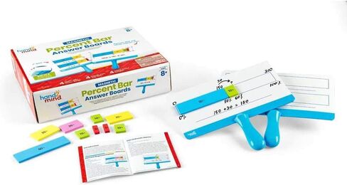 Hand2Mind Magnetic ٪ Bar Bar لوحات ، قضبان الكسر ، معالجات الرياضيات المغناطيسية للصف الرابع ، المجاذيف الجافة المحو ، إمدادات المعلمين لفصول الرياضيات ، لوازم التعليم المنزلي (مجموعة من 4) in Saudi Arabia