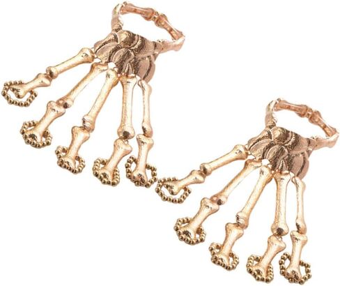2pcs Halloween Skeleton Bracelet Men Women Cosplay Halloween Jewelry Accessories in Saudi Arabia