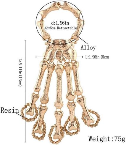 2pcs Halloween Skeleton Bracelet Men Women Cosplay Halloween Jewelry Accessories in Saudi Arabia