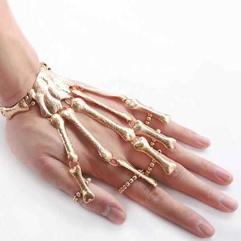 2pcs Halloween Skeleton Bracelet Men Women Cosplay Halloween Jewelry Accessories in Saudi Arabia
