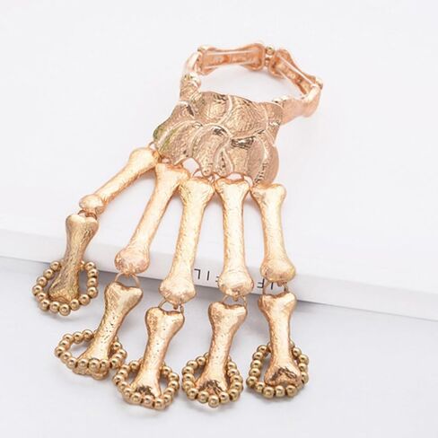 2pcs Halloween Skeleton Bracelet Men Women Cosplay Halloween Jewelry Accessories in Saudi Arabia