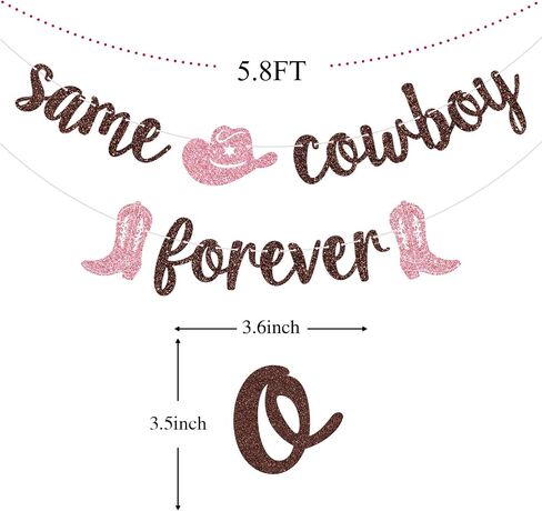 Same Cowboy Forever Banner, Western Cowgirl Bachelorette Decorations, Nashville Bridal Shower Engagement Party Decor, Western Bachelorette Party Decorations, Brown Glitter in Saudi Arabia
