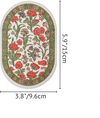 Odoria 1/12 Miniature Rugs and Carpet Dollhouse Decoration Accessories, Green in Saudi Arabia