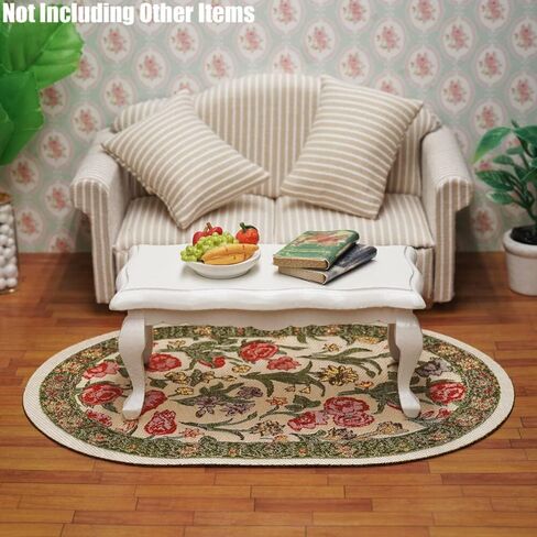 Odoria 1/12 Miniature Rugs and Carpet Dollhouse Decoration Accessories, Green in Saudi Arabia
