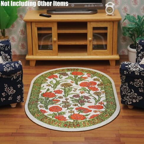 Odoria 1/12 Miniature Rugs and Carpet Dollhouse Decoration Accessories, Green in Saudi Arabia