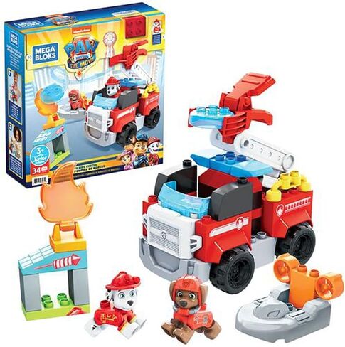 Mega Bloks Paw Paw Patrol Marshall's City Fire Resive Building مجموعة مع 32 Jr. Bricks و Marshall و Zuma ، هدايا مجموعة للبنين والبنات ، الذين تتراوح أعمارهم بين 3+ in Saudi Arabia