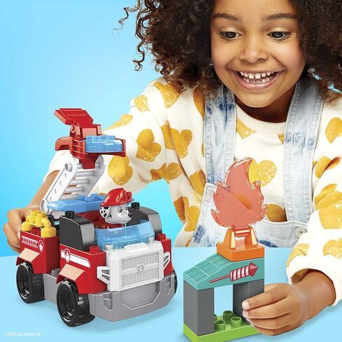 Mega Bloks Paw Paw Patrol Marshall's City Fire Resive Building مجموعة مع 32 Jr. Bricks و Marshall و Zuma ، هدايا مجموعة للبنين والبنات ، الذين تتراوح أعمارهم بين 3+ in Saudi Arabia