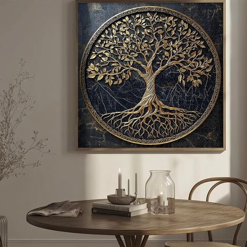 Tree of Life Jigsaw Puzzles 1000 Pieces for Adults, PICKFORU Gradient Tree Puzzle Black Gold, Challenging Spring Nature Plant Theme as Wall Decor in Saudi Arabia