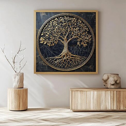 Tree of Life Jigsaw Puzzles 1000 Pieces for Adults, PICKFORU Gradient Tree Puzzle Black Gold, Challenging Spring Nature Plant Theme as Wall Decor in Saudi Arabia