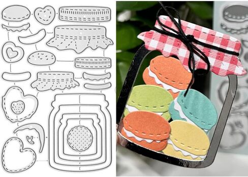 Dzixy Patchwork Biscuit Bott Bottle Dies Diays for Card Making Kiting Paper Die Cuts Set Scrapbook Stencils Supplies Machine Templates in Kuwait