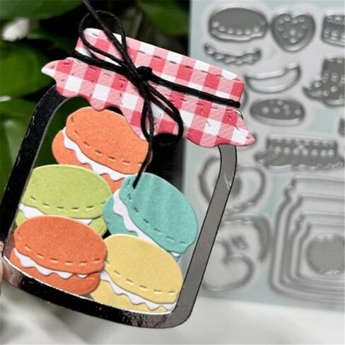 Dzixy Patchwork Biscuit Bott Bottle Dies Diays for Card Making Kiting Paper Die Cuts Set Scrapbook Stencils Supplies Machine Templates in Kuwait