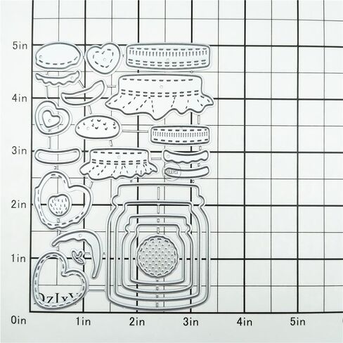 Dzixy Patchwork Biscuit Bott Bottle Dies Diays for Card Making Kiting Paper Die Cuts Set Scrapbook Stencils Supplies Machine Templates in Kuwait
