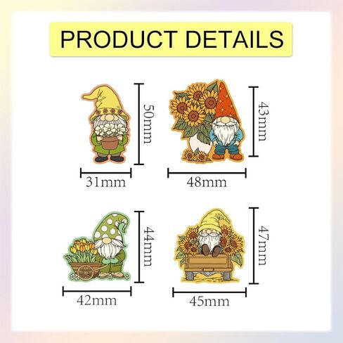 Globleland Sunflowers Gnome ختم صافي وموت قطع لتصنيع البطاقات الزنبق قزم السيليكون الصافي ختم الزهور الزهور الورود النرجس البراغي الفراش in Kuwait