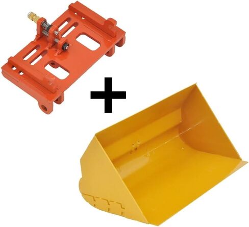 RC Accessories for HUINA 583 Metal Flat Grading Bucket with Quick Hitch Connector for 1583 Wheel Loader Bigger Than Orignal Side Tipper Bucket in Saudi Arabia