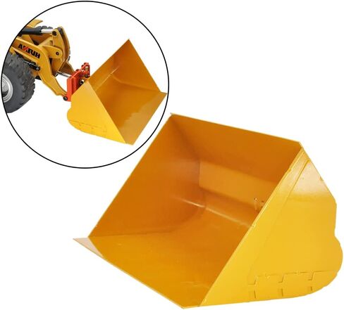 RC Accessories for HUINA 583 Metal Flat Grading Bucket with Quick Hitch Connector for 1583 Wheel Loader Bigger Than Orignal Side Tipper Bucket in Saudi Arabia