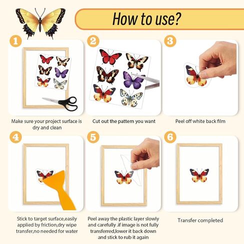 arricraft 12 Sheets Hummingbird Rub on Transfers for Crafts, Bouquet Vintage Watercolor Rub on Transfer Stickers PVC Rub on Decal for DIY Home Furniture Window Wood 5.5x5.5inches(140x140mm) in Saudi Arabia