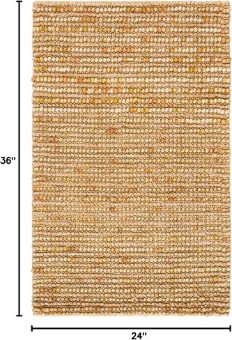 SAFAVIEH Bohemian Collection 2'6" x 6' Red / Multi BOH525B Handmade New Zealand Wool & Jute Runner Rug in Saudi Arabia