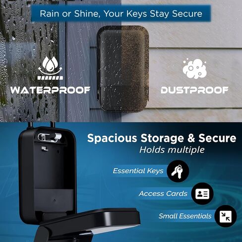 Smart Digital Wireless Lock Box – App-Controlled Key Storage with Fingerprint, Bluetooth, Passcode, Card & Key Access for Home, Office, Airbnb, Realtor – Wall or Door Mount in Saudi Arabia
