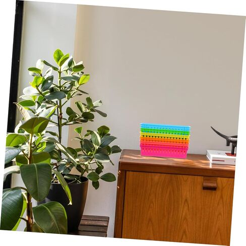 NUOBESTY 6pcs School File Organizer Pencil Containers for Classroom Pencil Basket Colored Containers s Storage Basket Desk Holder for Kids Colour Square Plastic in Saudi Arabia