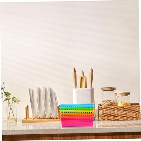 NUOBESTY 6pcs School File Organizer Pencil Containers for Classroom Pencil Basket Colored Containers s Storage Basket Desk Holder for Kids Colour Square Plastic in Saudi Arabia