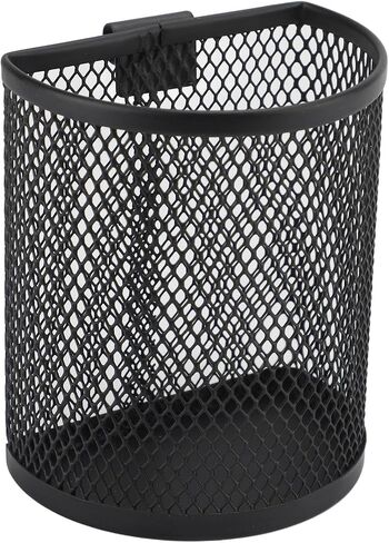 AYNEFY Wall Mounted Pencil Holder, Mesh Stainless Steel Pen Basket with Hook Wall Hanging Pencil Holder Large Capacity Hangable Mesh Metal Pen Cup Desk Organizer for Office School Home in Saudi Arabia
