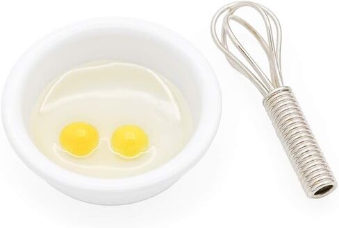 2Pcs/Set 1/12 Miniature Whisk and Mixing Bowl Dollhouse Decoration Accessories in Saudi Arabia