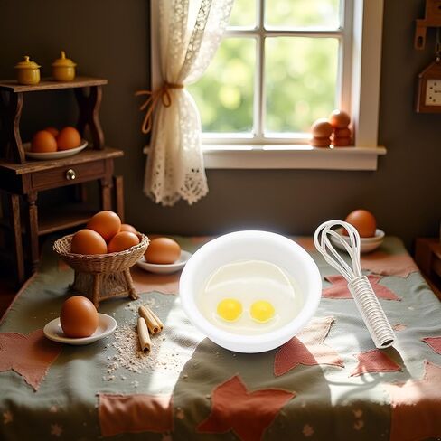 2Pcs/Set 1/12 Miniature Whisk and Mixing Bowl Dollhouse Decoration Accessories in Saudi Arabia
