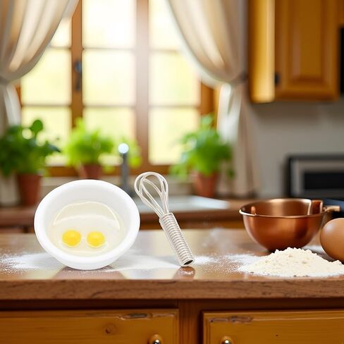 2Pcs/Set 1/12 Miniature Whisk and Mixing Bowl Dollhouse Decoration Accessories in Saudi Arabia