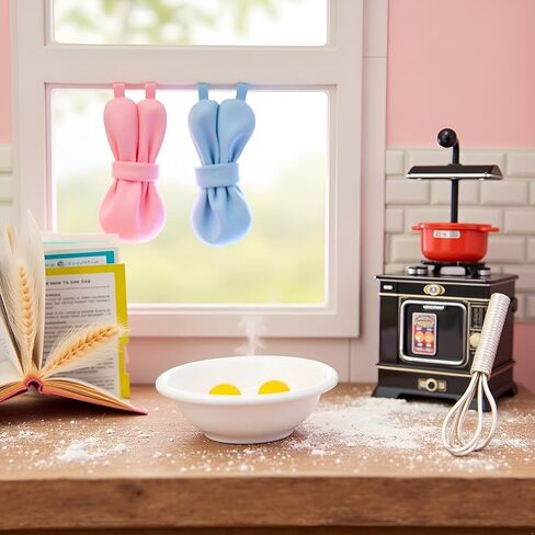 2Pcs/Set 1/12 Miniature Whisk and Mixing Bowl Dollhouse Decoration Accessories in Saudi Arabia