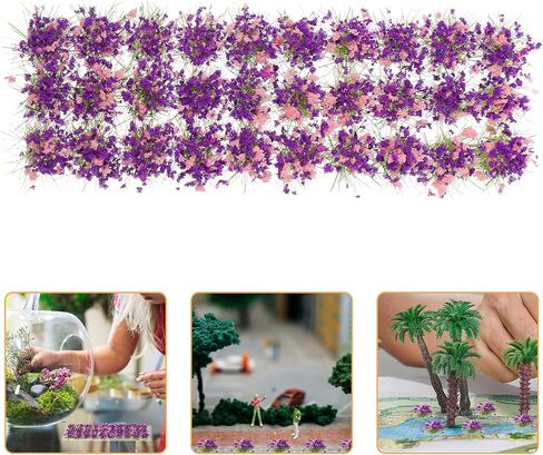 Flower Cluster Decor 1 Sheet Self-Adhesive Colorful Flower Cluster Fake Flowers Sand Table Plastic Flower Cluster Models in Saudi Arabia