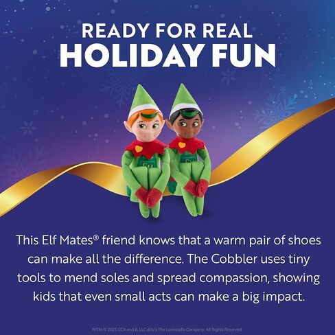 The Elf on the Shelf Elf Mates Cobbler with Red Hair – Enchanted Forest Edition Doll with Scarf and Earmuffs – Champion of Kindness – for Ages 3+. in Saudi Arabia